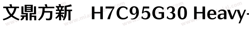 文鼎方新书H7C95G30 Heavy字体转换